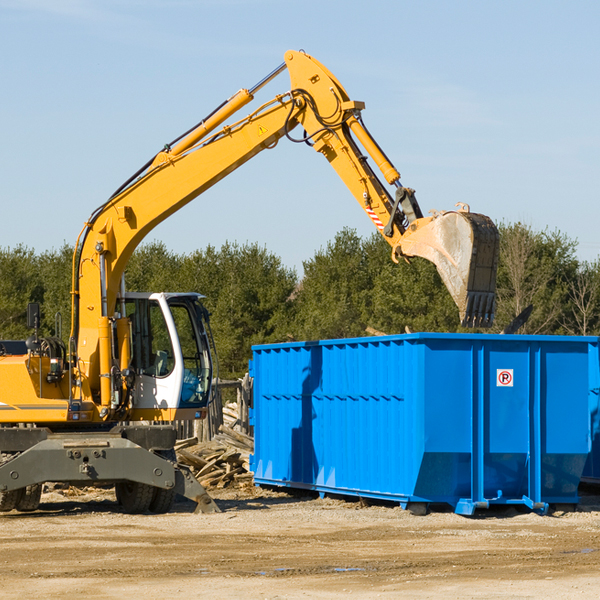 what size residential dumpster rentals are available in Fairview